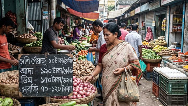 কোরবানির ঈদের আগে অস্থির বাজার: পেঁয়াজ-আদা-সবজির দামে দিশেহারা ক্রেতারা
