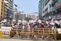 নয়া পল্টনে প্রধানমন্ত্রীর আগমনকে ঘিরে ভিড়