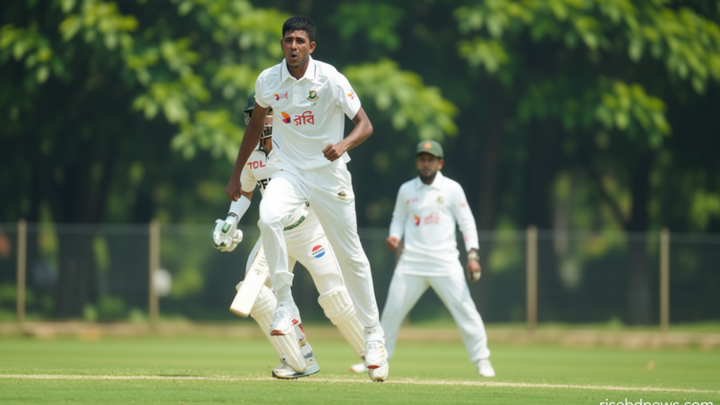 তৃতীয়বার বাবরকে আউট করে নাহিদ বললেন, ‘বলে কাউকে আউট করা যায় না’