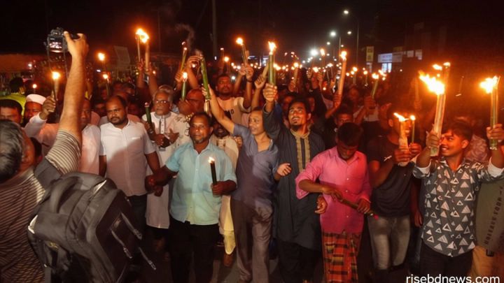 মহাপরিকল্পনা বাস্তবায়নের দাবিতে তিস্তাপাড়ে সমাবেশ-মশাল মিছিল