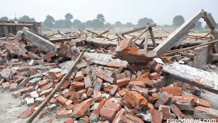 চাঁদা দাবির ২৪ ঘণ্টার মধ্যেই গুঁড়িয়ে দেওয়া হলো মার্কেট
