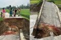 ধুনটে বৃষ্টি ও পানির স্রোতে ভেঙে গেল কালভার্ট, ভোগান্তি