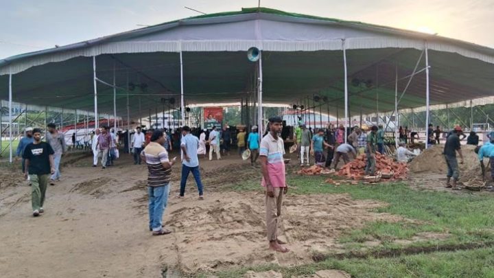 প্রধানমন্ত্রীর জন্য মৌলভীবাজার ও শ্রীমঙ্গলে মঞ্চ প্রস্তুত