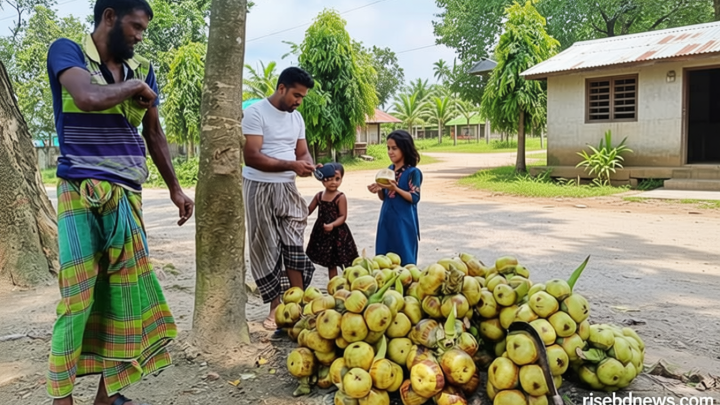 দাবদাহে বেড়েছে তালের শাঁসের চাহিদা