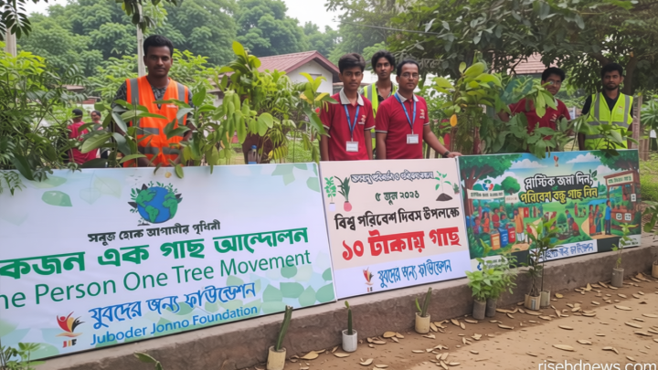 টাঙ্গাইলে পুরোনো প্লাস্টিকের বিনিময়ে গাছ