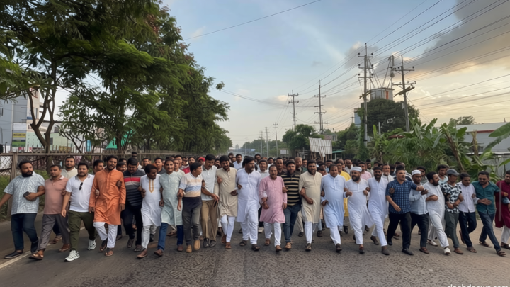 নিষিদ্ধ ছাত্রলীগের ঝটিকা মিছিলের প্রতিবাদে ছাত্রদলের বিক্ষোভ